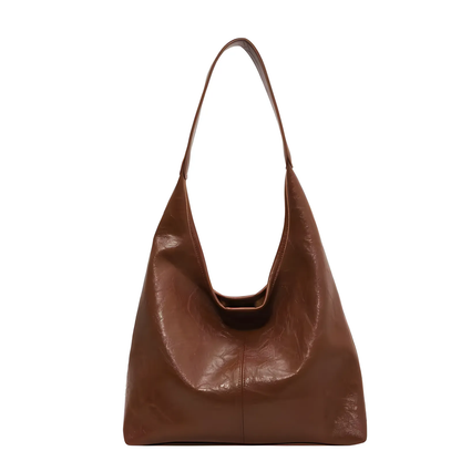 Distressed Leather Tote - Celeste